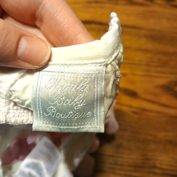 Pink and Cream Lace Kids Dress - Picture 3 of 4